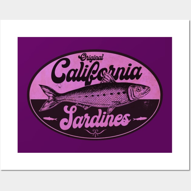 Purple California Sardines Wall Art by CTShirts